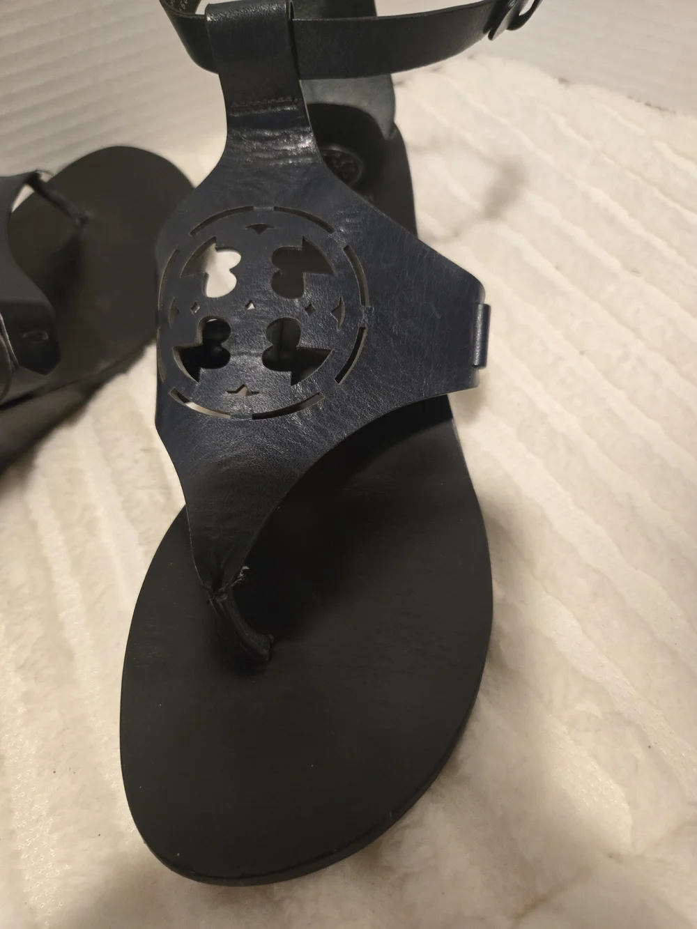 Tory Burch Black Miller Thong Sandals